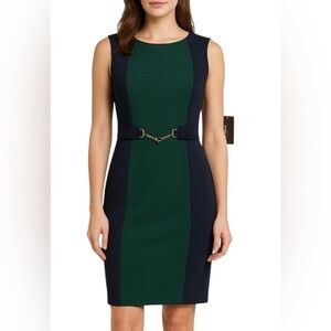 en focus studio green dress Enfocus Studio Kelly Green Knit Sheath Dress